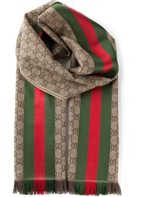 replica gucci mens scarves|gucci scarf with fur trim.